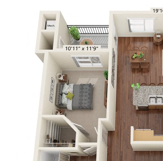 Three Bedroom - C1 (60%) Floor Plan at South Range Crossings, Parker, Colorado